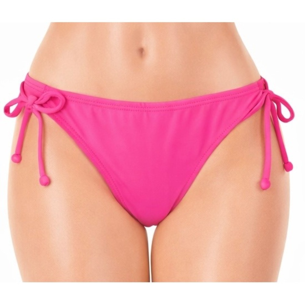Arizona Bikini Bottoms Pink Tie Side Women's‎ Large NWT Swim